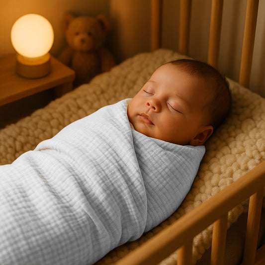 Maxi Organic Cotton Swaddles - White